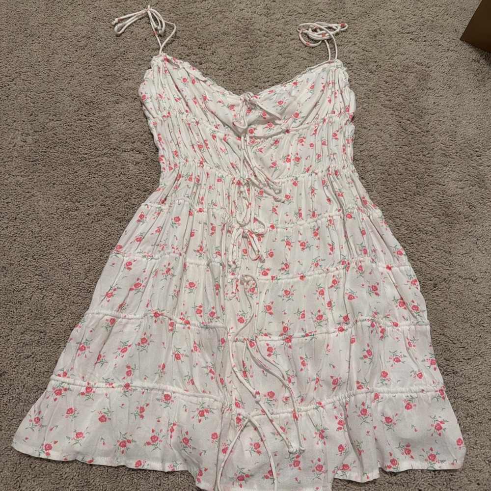 Skylar + Madison White and Pink Floral Dress